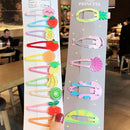 1Set Girls Cute Cartoon Animal Fruit Colorfur Hairpins Children Sweet Hair Clip Barrettes Headband Kids Fashion Hair Accessories AExp