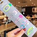 1Set Girls Cute Cartoon Animal Fruit Colorfur Hairpins Children Sweet Hair Clip Barrettes Headband Kids Fashion Hair Accessories AExp