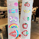 1Set Girls Cute Cartoon Animal Fruit Colorfur Hairpins Children Sweet Hair Clip Barrettes Headband Kids Fashion Hair Accessories AExp