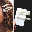 1Set Handmade Pearls Hair Clips Pin for Women Fashion Geometric Flower Barrettes Headwear Girls Sweet Hairpins Hair Accessorie AExp