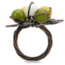 Best Engagement Rings LOA598 Antique Tone Brass Ring with Assorted
