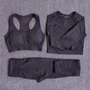 2/3/5PCS Seamless Women Yoga Set Workout Sportswear Gym Clothing Fitness Long Sleeve Crop Top High Waist Leggings Sports Suits JadeMoghul Inc.