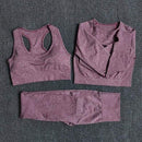 2/3/5PCS Seamless Women Yoga Set Workout Sportswear Gym Clothing Fitness Long Sleeve Crop Top High Waist Leggings Sports Suits JadeMoghul Inc.