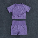2/3/5PCS Seamless Women Yoga Set Workout Sportswear Gym Clothing Fitness Long Sleeve Crop Top High Waist Leggings Sports Suits JadeMoghul Inc.