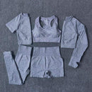 2/3/5PCS Seamless Women Yoga Set Workout Sportswear Gym Clothing Fitness Long Sleeve Crop Top High Waist Leggings Sports Suits JadeMoghul Inc.
