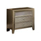 2 Drawers Wooden Night Stand With Tapered Legs, Gold-Nightstands and Bedside Tables-Gold-Wood-JadeMoghul Inc.