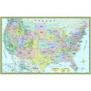 (2 EA) US MAP LAMINATED POSTER-Learning Materials-JadeMoghul Inc.