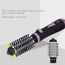 2 In 1 Rotating Brush Hot Air Styler Comb Curling Iron Roll Styling Brush Hair Dryer Blow With Nozzles 2 Speed & 3 Heat Setting AExp