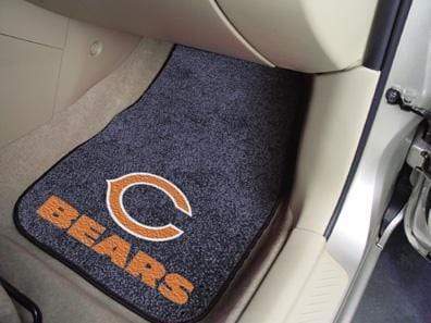 2-pc Carpet Car Mat Set Rubber Car Mats NFL Chicago Bears 2-pc Carpeted Front Car Mats 17"x27" FANMATS