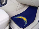 2-pc Carpet Car Mat Set Rubber Car Mats NFL Los Angeles Chargers 2-pc Carpeted Front Car Mats 17"x27" FANMATS