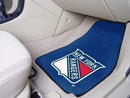 2-pc Carpet Car Mat Set Rubber Car Mats NHL New York Rangers 2-pc Printed Carpet Front Car Mats 17"x27" FANMATS