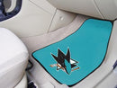 2-pc Carpet Car Mat Set Rubber Car Mats NHL San Jose Sharks 2-pc Printed Carpet Front Car Mats 17"x27" FANMATS