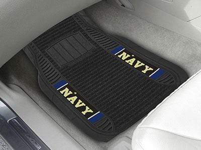 Rubber Car Mats U.S. Armed Forces Sports  U.S. Naval Academy Deluxe Mat 21"x27"