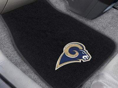 2-pc Embroidered Car Mat Set Car Floor Mats NFL Los Angeles Rams 2-pc Embroidered Front Car Mats 18"x27" FANMATS