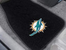 2-pc Embroidered Car Mat Set Car Mats NFL Miami Dolphins 2-pc Embroidered Front Car Mats 18"x27" FANMATS