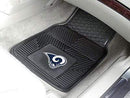2-pc Vinyl Car Mat Set Car Floor Mats NFL Los Angeles Rams 2-pc Vinyl Front Car Mats 17"x27" FANMATS