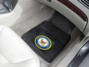 Rubber Car Mats U.S. Armed Forces Sports Navy 2-pc Vinyl Front Car Mats 17"x27"