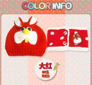 2 piece/ set hat and scarf set baby winter cap rabbit knit beanie bonnet warm hats for children neck warmer photography props-red-JadeMoghul Inc.