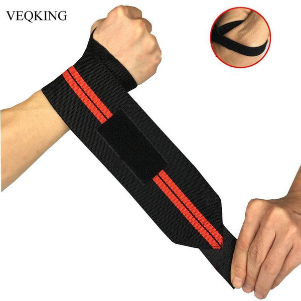 2 pieces Adjustable Wristband Elastic Wrist Wraps Bandages for Weightlifting Powerlifting Breathable Wrist Support 3colors-2 piece gray-JadeMoghul Inc.