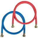 2 pk Red/Blue EPDM Washing Machine Hoses, 4ft-Washing Machine Connection & Accessories-JadeMoghul Inc.