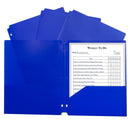 2 POCKET POLY PORTFOLIO BLUE-Supplies-JadeMoghul Inc.