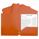 2 POCKET POLY PORTFOLIO ORANGE-Supplies-JadeMoghul Inc.