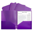 2 POCKET POLY PORTFOLIO PURPLE-Supplies-JadeMoghul Inc.