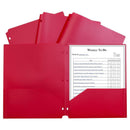 2 POCKET POLY PORTFOLIO RED-Supplies-JadeMoghul Inc.