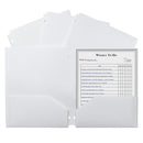 2 POCKET POLY PORTFOLIO WHITE-Supplies-JadeMoghul Inc.
