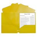 2 POCKET POLY PORTFOLIO YELLOW-Supplies-JadeMoghul Inc.