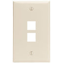 2-Port QuickPort(R) Wall Plate (Light Almond)-Cables, Connectors & Accessories-JadeMoghul Inc.
