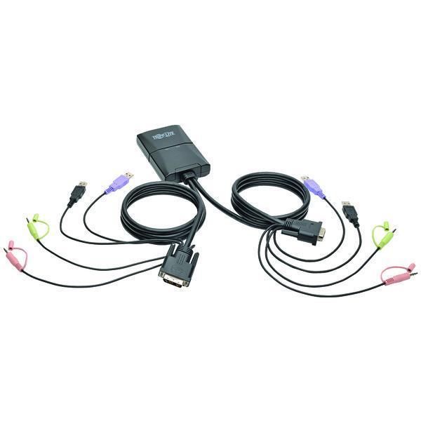 2-Port USB/DVI Cable KVM Switch-Cables, Connectors & Accessories-JadeMoghul Inc.