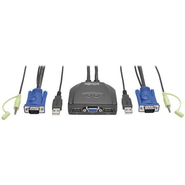 2-Port USB/VGA Cable KVM Switch-Cables, Connectors & Accessories-JadeMoghul Inc.