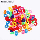 200 Pcs Colorful Child Kids Hair Holders Cute Rubber Hair Band Elastics Accessories Girl Women Charms Tie Gum--JadeMoghul Inc.