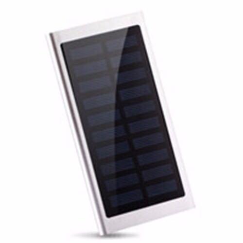 20000mah solar Power Bank External Battery quick charge Dual USB Powerbank Portable phone Charger for iPhone 8 X Xiaomi 18650-Silver-JadeMoghul Inc.