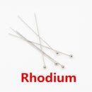 200pcs/lot 16 20 25 30 40 45 50mm Silver Color Metal Ball Head Pins For Diy Jewelry Making Head pins Findings Dia 0.5mm Supplies