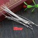 200pcs/lot 16 20 25 30 40 45 50mm Silver Color Metal Ball Head Pins For Diy Jewelry Making Head pins Findings Dia 0.5mm Supplies