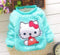 2015 New cheapest high quality beatiful newborn baby girl's cute candy colors sweater baby clothes for girl DS034-blue kitty-9M-JadeMoghul Inc.