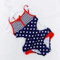 2015 New Europe and American Children swimsuit Girls one-piece Polka Dot swimwear Girls bathing suit wholesale-4T-JadeMoghul Inc.