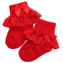 2016 Christening Winter Warm Calcetines Bebe Newborn Cotton Baby Socks,Kid Ruffled Chaussette Bebe Knitted Knee Lace Leg Warmers-3F1002-3M-JadeMoghul Inc.