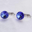 2016 Fashion Jewelry Gold-color Earring For Women Austrian Crystal Purple Drop Earrings Stone Pendientes Mujer Moda Earing E0001-platinum plating-JadeMoghul Inc.