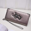 2016 Hot Fashion Metal Skull Pattern PU Leather Long Wallets Women Wallets Portable Casual Lady Cash Purse Card Holder Gift-Silver Scorpion-JadeMoghul Inc.