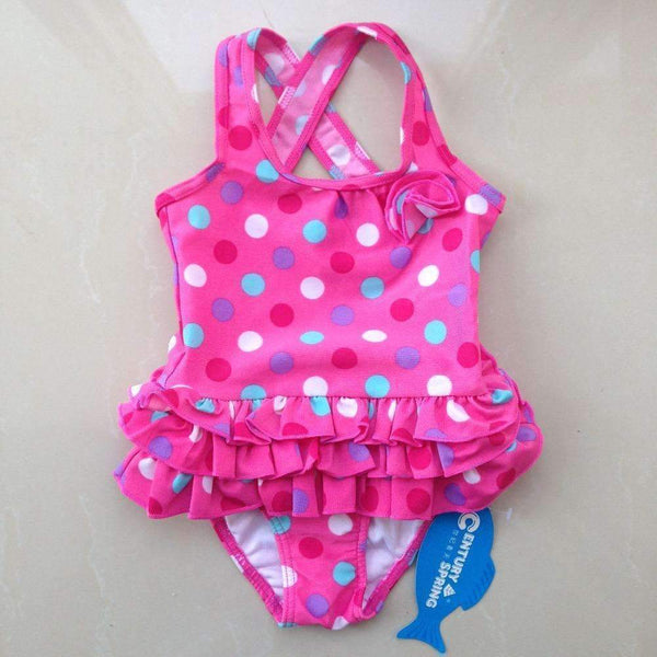 2016 new fashion polka dots cross back baby swimwear 0-24M infant toddler girl one piece swimsuit bikini bathing suit tutus-in production-6M-JadeMoghul Inc.