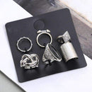 2016 New Hot Bohemian Elephants Ring 10pcsTurquoise Retro Boho Rings Leaf Eyes same kinds high quality rings sets for women-SKU3450-JadeMoghul Inc.