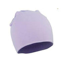 2016 New Spring Autumn Warm Cotton Baby Hat Girl Boy Toddler Infant Kids Caps Brand Candy Color Lovely Baby Beanies Accessories-light purple-JadeMoghul Inc.