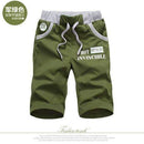 2016 New Summer Mens Moletom Masculino Shorts 5XL Pocket Men's Shorts Elastic Waist Letter Emboridary Men Jogger Beach Shorts-K30 army green-M-JadeMoghul Inc.