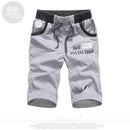 2016 New Summer Mens Moletom Masculino Shorts 5XL Pocket Men's Shorts Elastic Waist Letter Emboridary Men Jogger Beach Shorts-K30 gray-M-JadeMoghul Inc.