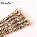 2016 Retro Nature peals simple Hair stick Bob Handmade vintage Women jewelry Chinese hair stick Gift-red-JadeMoghul Inc.