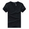 2017 summer Hot selling Men V neck t shirt cotton short sleeve tops high quality Casual Men Slim Fit Classic Brand t shirts-Black-S-JadeMoghul Inc.