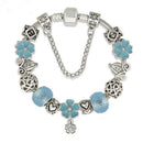 Cool Summer Fresh Style Enameled Alloy Flowers Charm Bracelet
